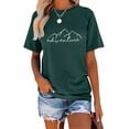 thumbnail image 1 of XCHQRTI Mountain Heartbeat Tshirt Graphic Tees Women Ladies Tee Shirts Short Sleeve, 1 of 8