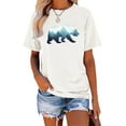 thumbnail image 1 of XCHQRTI Mountain Heartbeat Tshirt Graphic Tees Women Ladies Tee Shirts Short Sleeve, 1 of 8