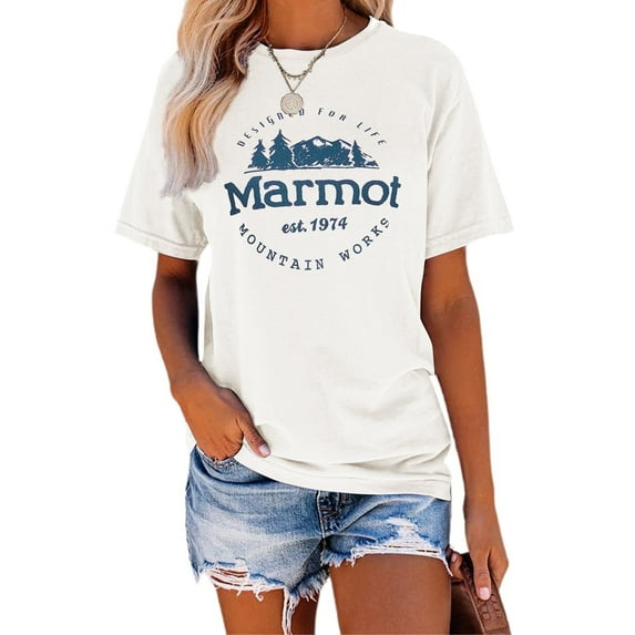 XCHQRTI Mountain Heartbeat Tshirt Graphic Tees Women Ladies Tee Shirts Short Sleeve