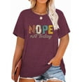 thumbnail image 1 of XCHQRTI Nope Not Today Womens Graphic Shirt Inspirational Plus Size Tees Short Sleeve Summer Casual Tops, 1 of 7