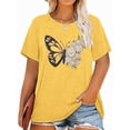 thumbnail image 1 of XCHQRTI Plus Size Daisy Women Tshirt Graphic Oversized Tees Short Sleeve Casual Tee, 1 of 12