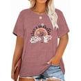 thumbnail image 1 of XCHQRTI Plus Size Daisy Women Tshirt Graphic Oversized Tees Short Sleeve Casual Tee, 1 of 3