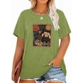 thumbnail image 1 of XCHQRTI Plus Size Daisy Women Tshirt Graphic Oversized Tees Short Sleeve Casual Tee, 1 of 7