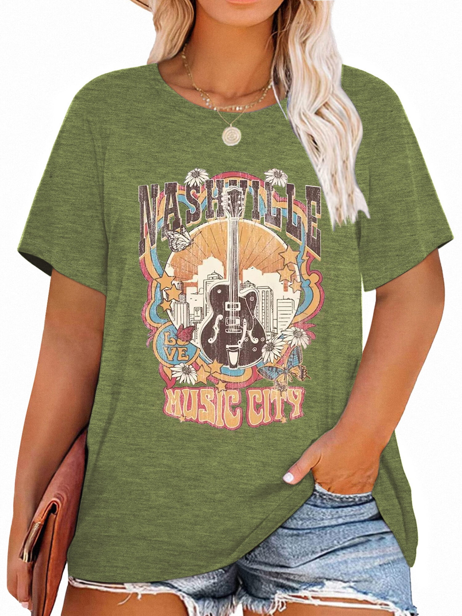 plus size music tees