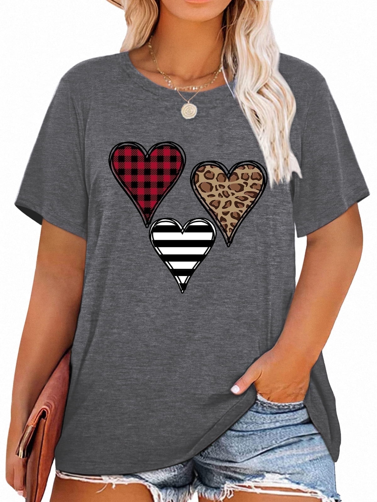 You Make Me More Heart Print Long T-shirt For Women's main image 0