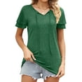 thumbnail image 1 of Anbech Ruffled Sleeve Womens V Neck Shirt 2024 Tunic Casual Blouse Tops, 1 of 8