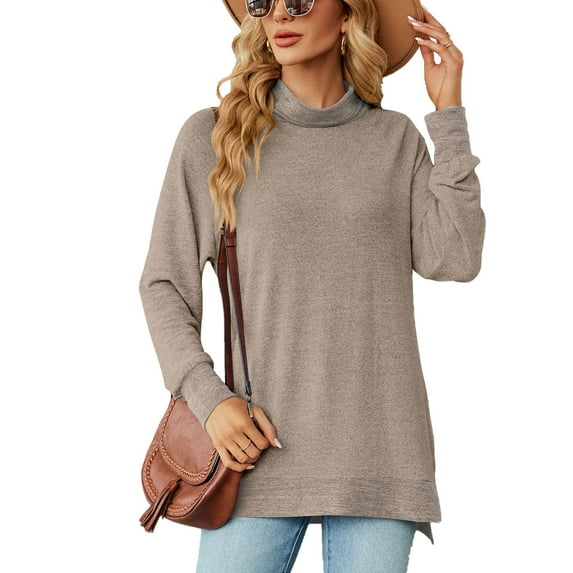 XCHQRTI Splicing Color Women Blouse Shirt Fall Tops Trendy Shirt Long Sleeve Casual Work Tops with Splicing Design
