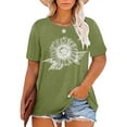 thumbnail image 1 of XCHQRTI Sunflower Shirts for Womens Plus Size Short Sleeves T-Shirt Graphic Oversized Flower Tops, 1 of 9