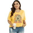 thumbnail image 1 of XCHQRTI Sunflower Shirts for Womens Plus Size Short Sleeves T-Shirt Graphic Oversized Flower Tops, 1 of 9