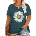 thumbnail image 1 of XCHQRTI Sunflower Shirts for Womens Plus Size Short Sleeves T-Shirt Graphic Oversized Flower Tops, 1 of 9