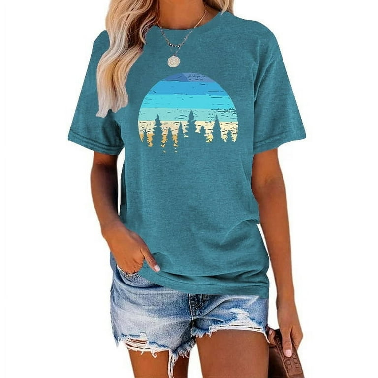California Outdoors Retro Mountains Trees & Waves T-Shirt California Outdoors Retro Mountains Trees & Waves T-Shirt