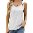 thumbnail image 1 of XCHQRTI V Neck Suspenders Tank Tops for Women Sleeveless Casual Flowy Shirts Tunic Summer Tank Tee, 1 of 9