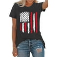 thumbnail image 1 of XCHQRTI Vintage 4th of July Women T-Shirt We The People 1776 Patriotic Graphic Tees Short Sleeve Casual Tshirt, 1 of 7