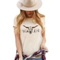 thumbnail image 1 of XCHQRTI Western Shirts Women Graphic Tees Casual Cowboy Rodeo Tshirts Desert Cactus Vintage Short Sleeve Tee Tops, 1 of 2