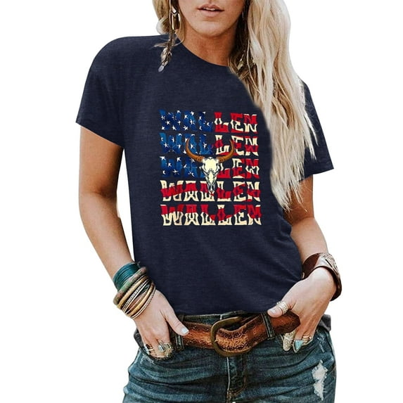 XCHQRTI Western Shirts Women Graphic Tees Casual Cowboy Rodeo Tshirts Desert Cactus Vintage Short Sleeve Tee Tops