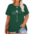 thumbnail image 1 of XCHQRTI Women Dragonfly Tshirt Plus Size Short Sleeves Graphic Casual Loose Tee Tops, 1 of 6