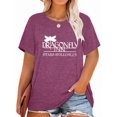thumbnail image 1 of XCHQRTI Women Dragonfly Tshirt Plus Size Short Sleeves Graphic Casual Loose Tee Tops, 1 of 6
