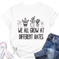 thumbnail image 1 of XCHQRTI Women Grow Graphic Tshirt Short Sleeve Print Shirt Casual Nature Tee Tops, 1 of 2