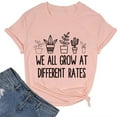 thumbnail image 1 of XCHQRTI Women Grow Graphic Tshirt Short Sleeve Print Shirt Casual Nature Tee Tops, 1 of 2
