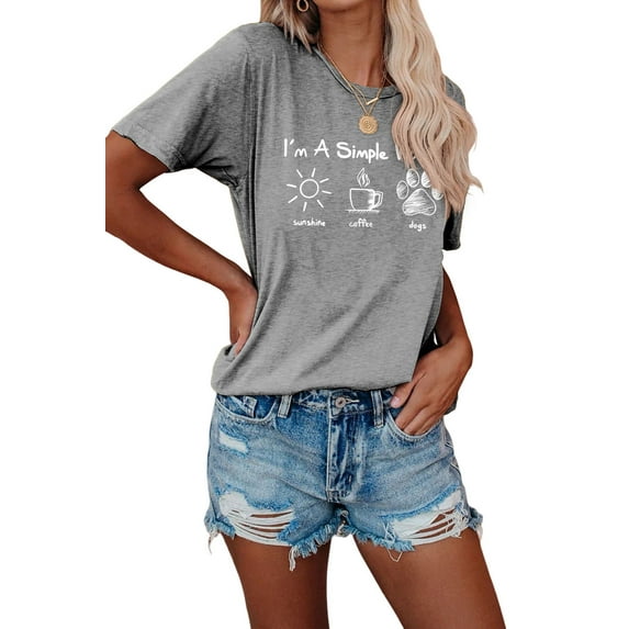XCHQRTI Women Grow Graphic Tshirt Short Sleeve Print Shirt Casual Nature Tee Tops