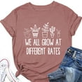 thumbnail image 1 of XCHQRTI Women Grow Graphic Tshirt Short Sleeve Print Shirt Casual Nature Tee Tops, 1 of 2