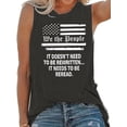 thumbnail image 1 of XCHQRTI Women's 4th of July Tank Tops Graphic USA We The People 1776 Shirts Patriotic Sleeveless Tee, 1 of 7