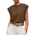 thumbnail image 1 of XCHQRTI Women's Casual Cap Sleeve Tank Tops Summer Trendy Dressy Sleeveless Vest Ladies Tee Tops, 1 of 5