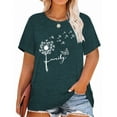 thumbnail image 1 of XCHQRTI Women's Dragonfly Tee Shirts Plus Size Graphic Tshirts Flower Oversized Tops with Dragonflies Short Sleeve, 1 of 10