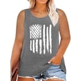 thumbnail image 1 of XCHQRTI Women's Plus 4th of July Tank Tops Graphic American Flag Sleeveless Shirts, 1 of 7