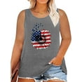 thumbnail image 1 of XCHQRTI Women's Plus Size American Flag Shirt 4th of July Patriotic Tanktop Graphic Casual Tee, 1 of 7