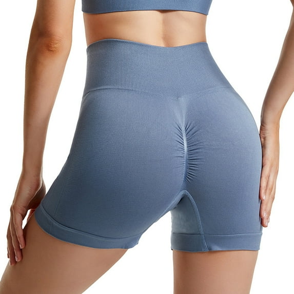 XCHQRTI Women's Yoga Sports Short Pants Butt Lifting Comfort Yoga Pants Tummy Control Shorts