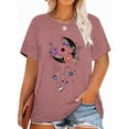 thumbnail image 1 of XCHQRTI Womens Daisy Tshirt Graphic Plus Size Casual Shirt Oversized Short Sleeve Summer Flower Tops, 1 of 8