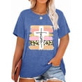 thumbnail image 1 of XCHQRTI Faith 4th of July Shirt Plus Size Women Graphic Tees Summer Short Sleeve Tops, 1 of 8