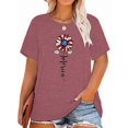 thumbnail image 1 of XCHQRTI Faith 4th of July Shirt Plus Size Women Graphic Tees Summer Short Sleeve Tops, 1 of 7