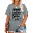 thumbnail image 1 of XCHQRTI Womens Music Plus Size Tshirt Graphic Smooth As Tennessee Whiskey Oversized Tops Short Sleeve Tshirt, 1 of 9