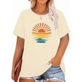 thumbnail image 1 of XCHQRTI Womens Music Plus Size Tshirt Graphic Smooth As Tennessee Whiskey Oversized Tops Short Sleeve Tshirt, 1 of 8