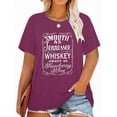 thumbnail image 1 of XCHQRTI Womens Music Plus Size Tshirt Graphic Smooth As Tennessee Whiskey Oversized Tops Short Sleeve Tshirt, 1 of 10