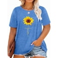 thumbnail image 1 of XCHQRTI Womens Plus Size Graphic Tees Faith T-Shirts Christian Tshirt Casual Short Sleeve Tops, 1 of 7