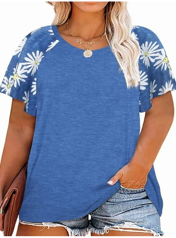 Womens Plus Size Graphic Tees Faith T-Shirts Christian Tshirt Casual Short Sleeve Tops