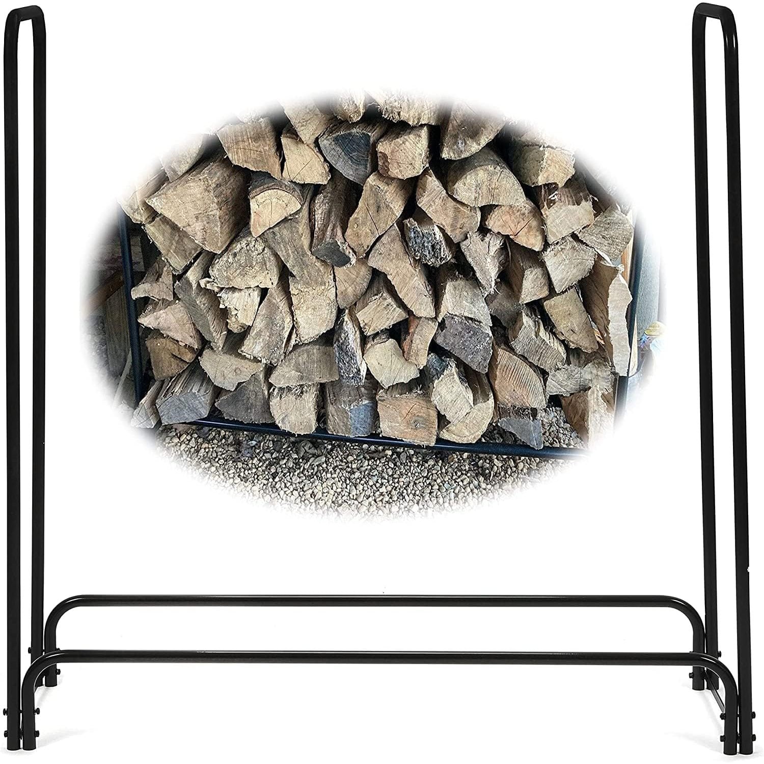 XCKF 4FT Firewood Rack for Outdoor Indoor Wood Log Rack Holder Storage ...