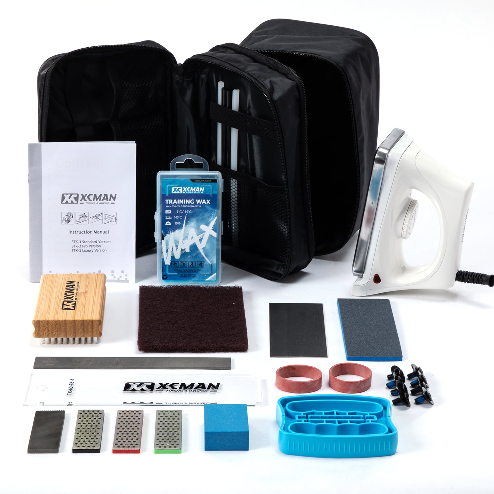 Ski & Snowboard Tune Kit Compact Waxing Iron Wax Block for Tuning Base  Cleaner