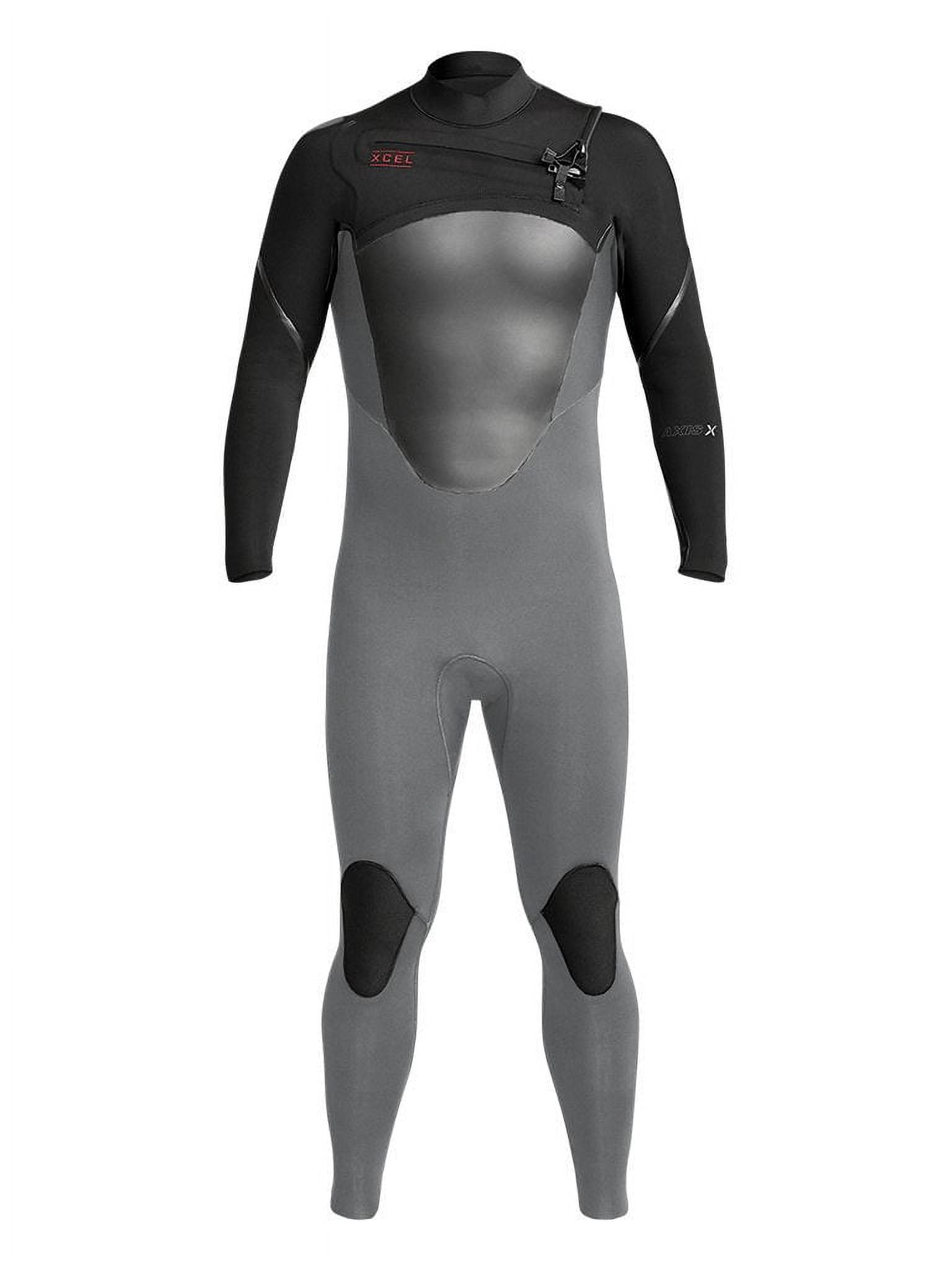 XCel Axis X 4/3mm mens chest zip full wetsuit Large Short Graphite