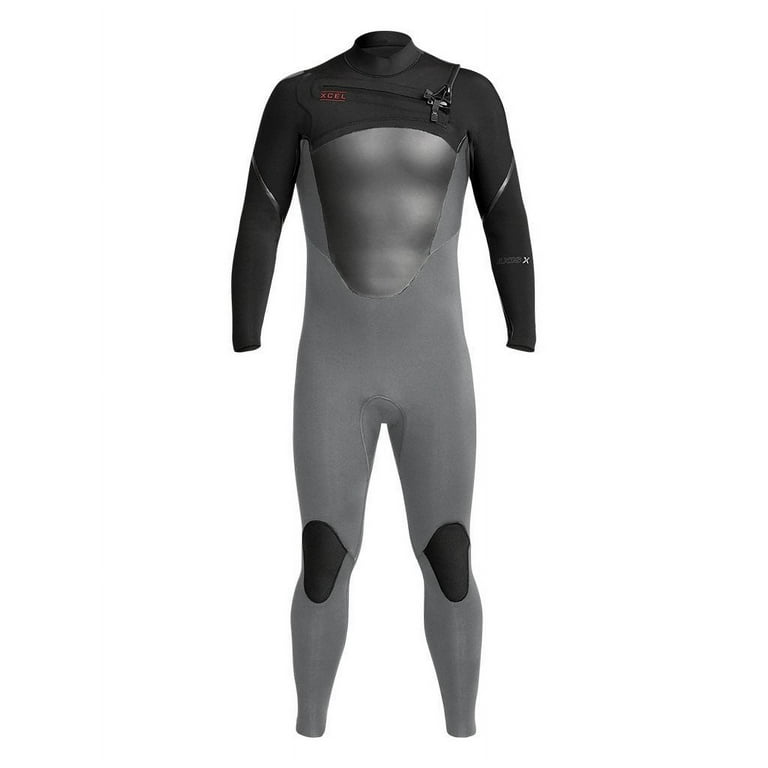 XCel Axis X 4/3mm mens chest zip full wetsuit Large Short Graphite