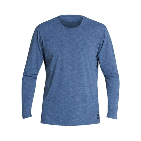 XCel Mens Longsleeve Heathered Ventx Sun Shirt S Cascade blue