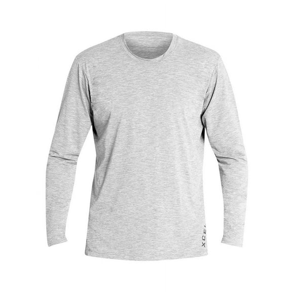 XCel Mens Longsleeve Heathered Ventx Sun Shirt S Ice grey