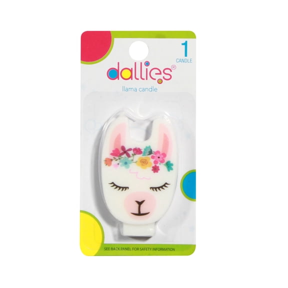 XCell Dallies Llama Face Birthday Candle, Unisex, Whtie