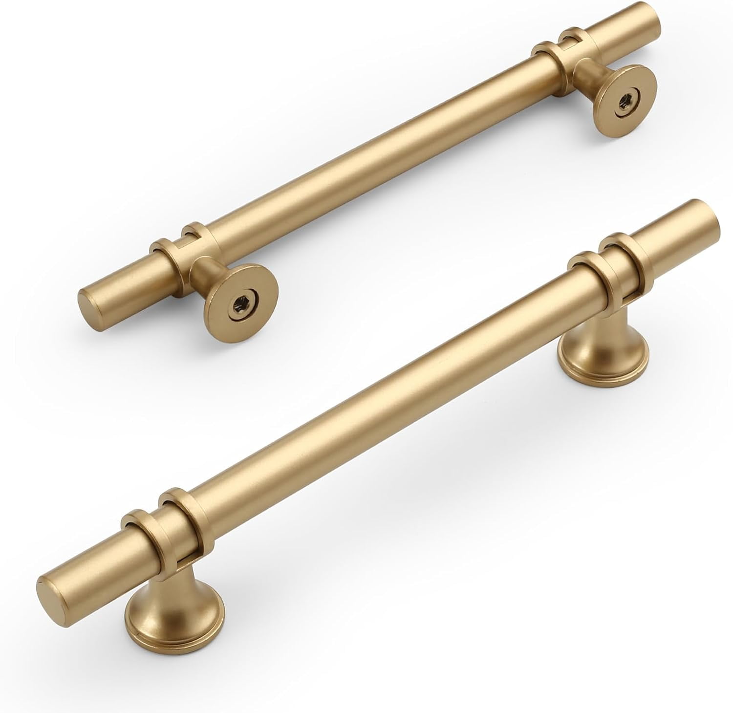 XD-10 Pack Matte Brushed Gold Cabinet Pulls 5 Inch(128MM) Hole Centers ...