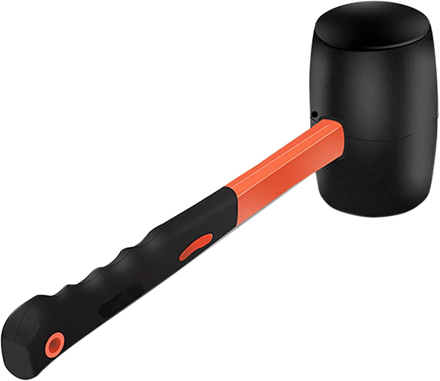 CD-12 Oz Rubber Mallet Hammer with Shock-absorbing Fibre Handle for Floor Installation, Camping, Tent Stakes, Home Decoration Construction and Woodworking (1)*1