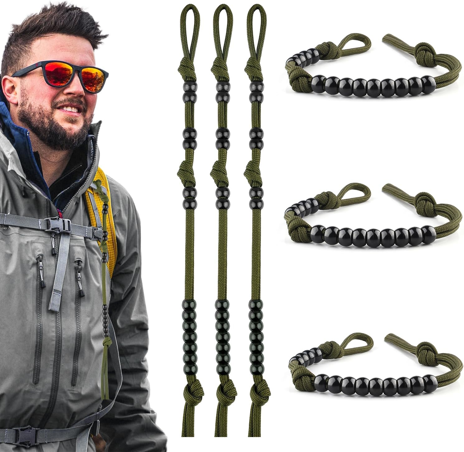 XD-3pcs Ranger Beads pace Counter for Hiking,Long Distance Swimmers ...