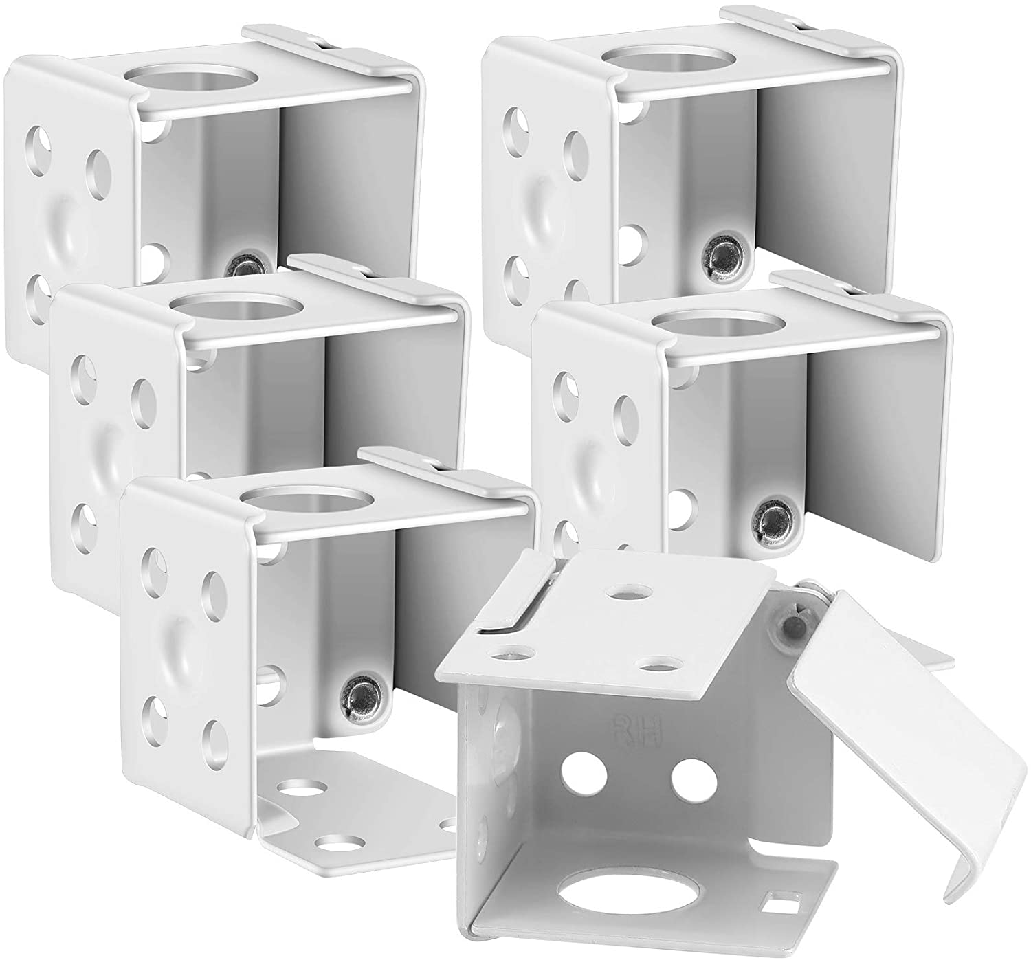XD-6 Pieces 1 Inch Blind Brackets White Profile Box Mounting Bracket ...
